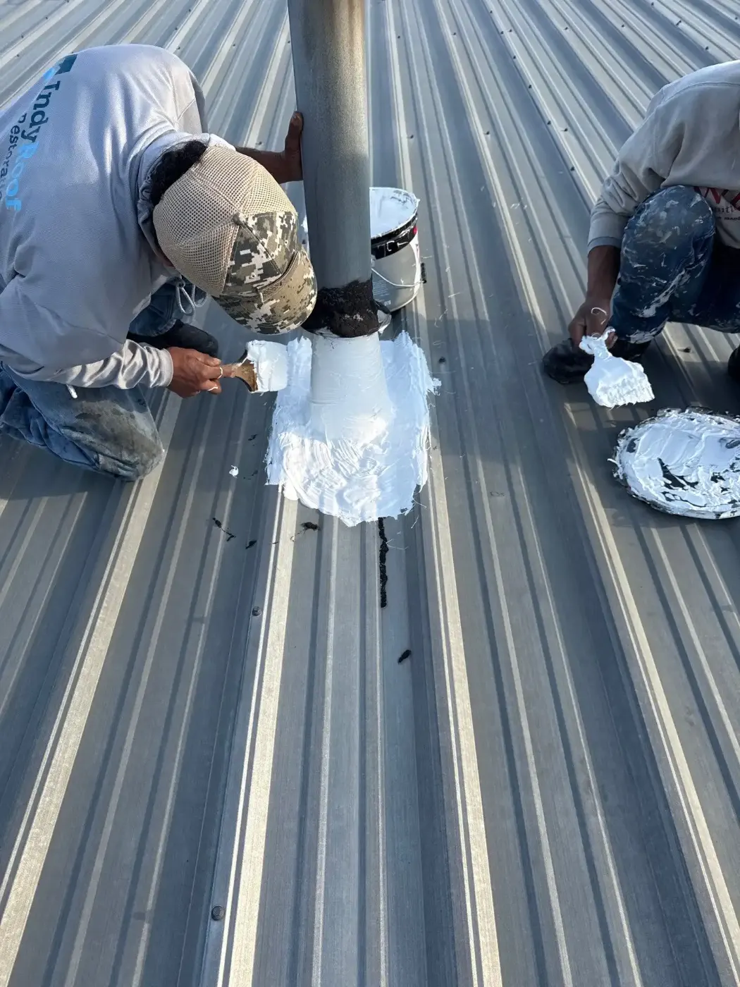 Commercial roof inspection documented in Rushville
