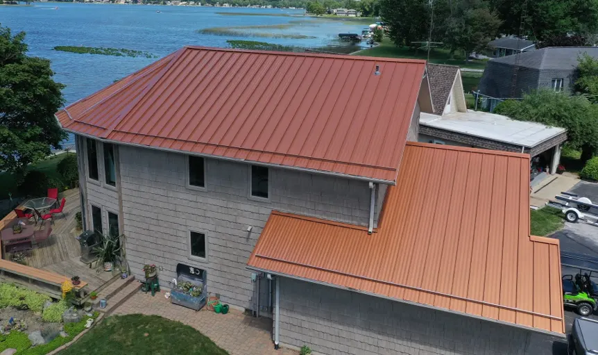 Storm damage documentation on a Rushville commercial building